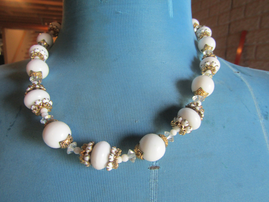 Haskell White Glass Necklace
