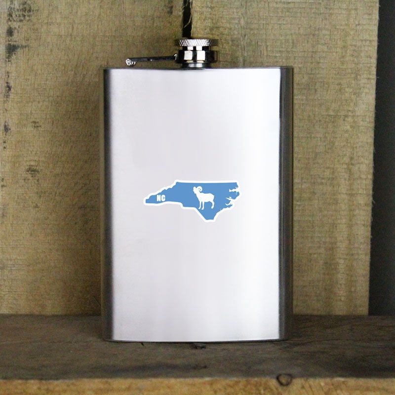 Original I Ram North Carolina Variant Classic University 8Oz. Flask
