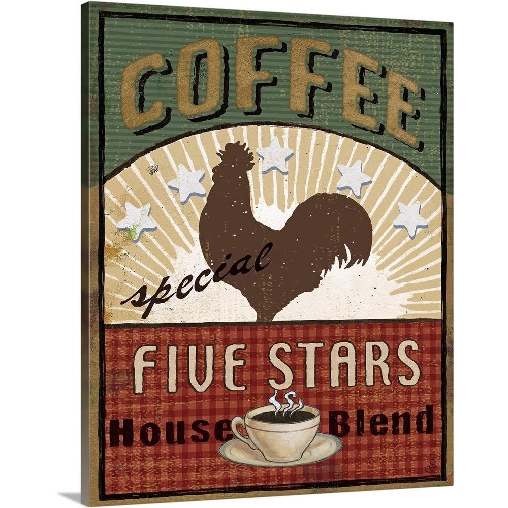 GreatBigCanvas Coffee Blend Label III by Daphn 30-in H x 24-in W Abstract Print on Canvas | 1051579-24-24X30