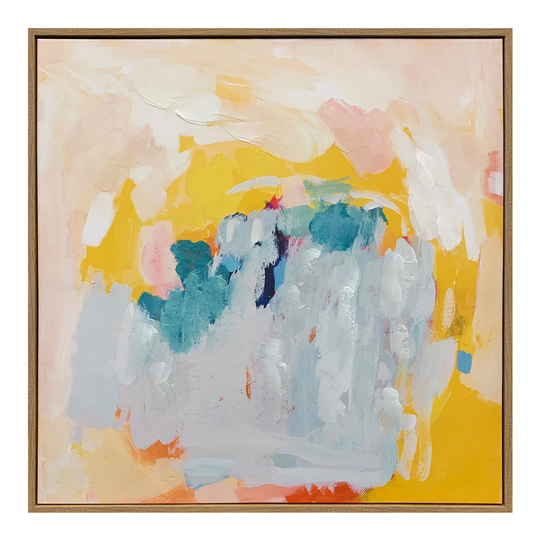 Sorbet Pastel by Amira Rahim Framed Canvas Wall Art: Multi - Medium by World Market