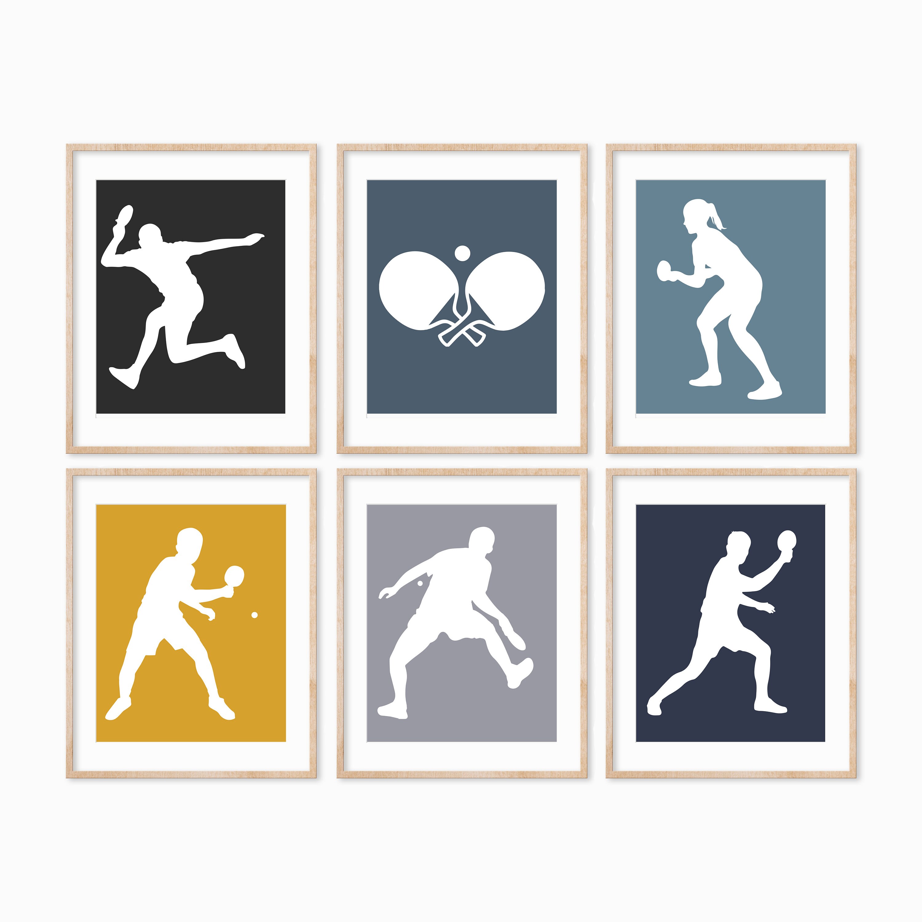 Ping Pong Prints, Gift, Gift For Player, Table Tennis Wall Art, Rec Room Decor