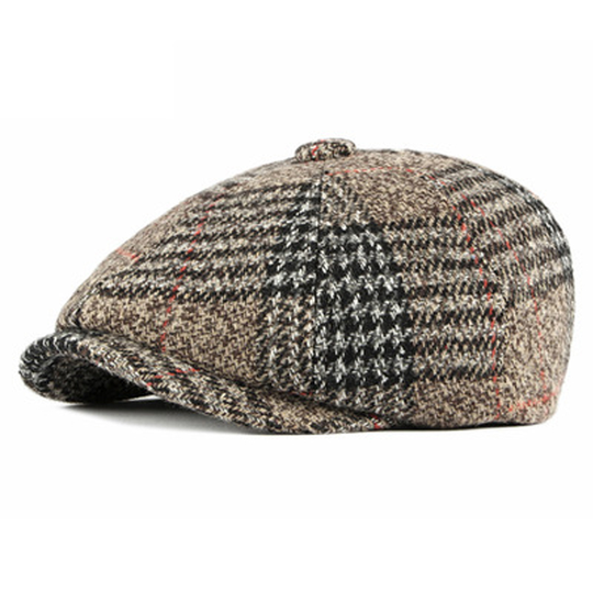 Men�s Hat Classic Dome Striped Octagonal Hat Newsboy Hat Blend Wool Vintage For Casual Outdoor Daily Hat 2021 - 11, m