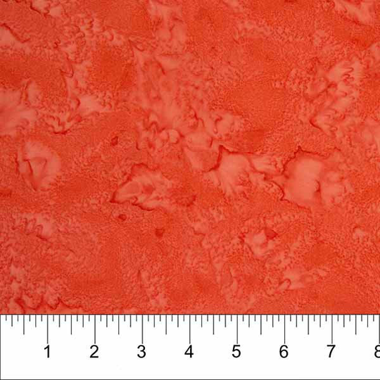 Batik Blender - Tangerine From Banyan Shadows Collection By Northcott Fabrics 100% Cotton