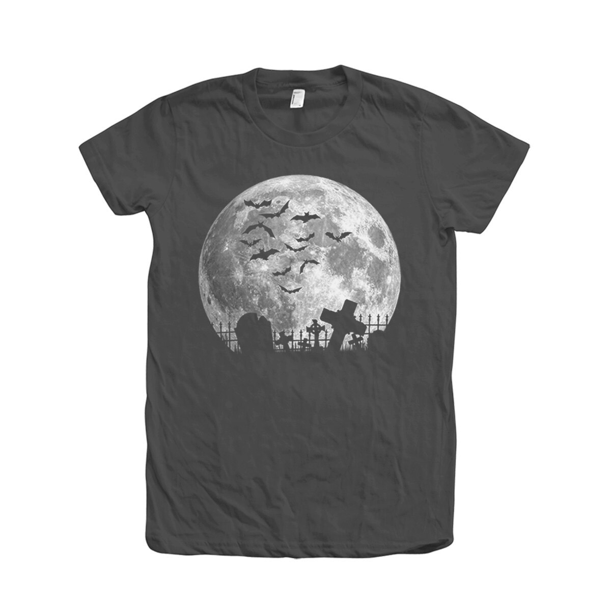 Halloween Full Moon Women Tshirt Custom Hand Screen Print American Apparel Crew Neck Available S, M, L, Xl