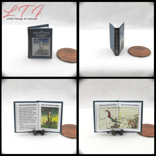 The Velveteen Rabbit Miniature Dollhouse 112 Scale Readable Illustrated Book Margery Williams Childrens