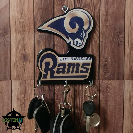 La Rams Wooden Key Rack