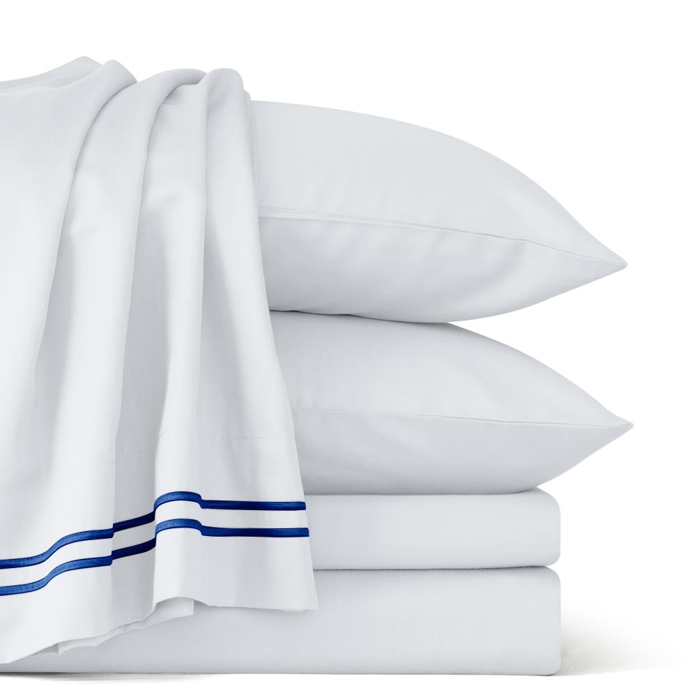 Subrtex Super Soft 300 Thread Count Cotton Tercel Blend Sheet Set, King, White | SBTQS4K-WH