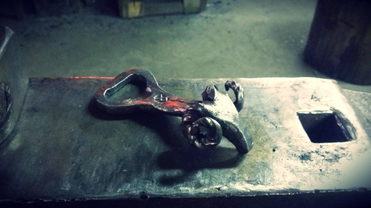 Hand Forged Ram Bottle Opener