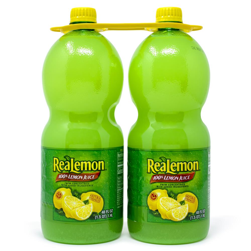 Realemon Real Lemon 100% Lemon Juice From Concentrate, 48 oz, 2 Pack | 220-00913