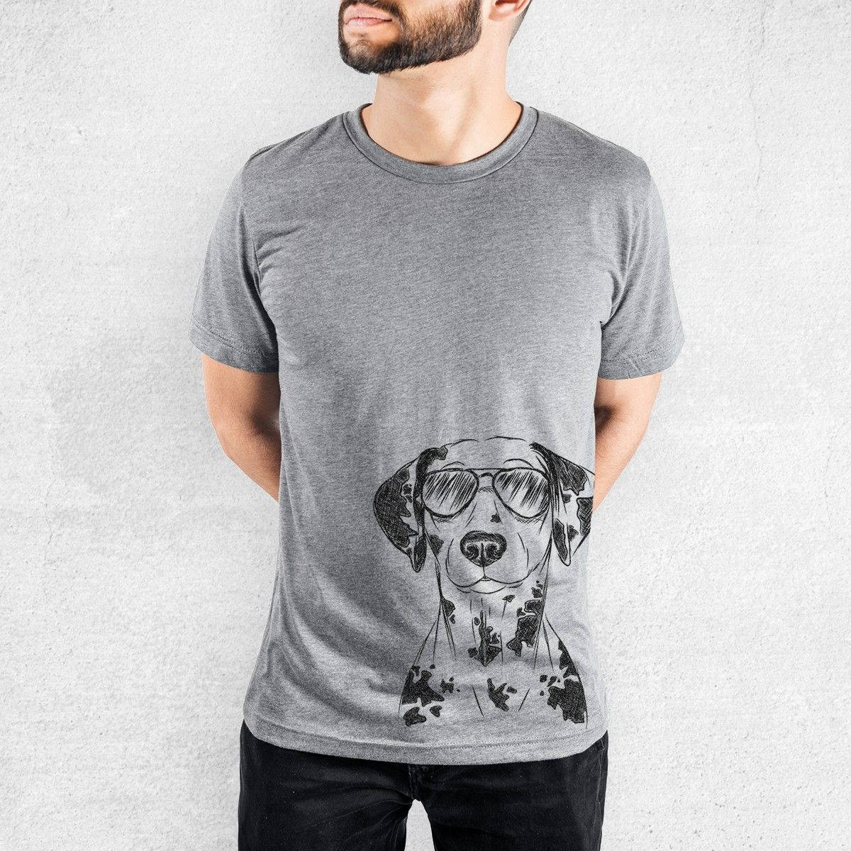 Spot The Dalmatian - Tri-Blend Unisex Crew Grey Dog Lover Gift