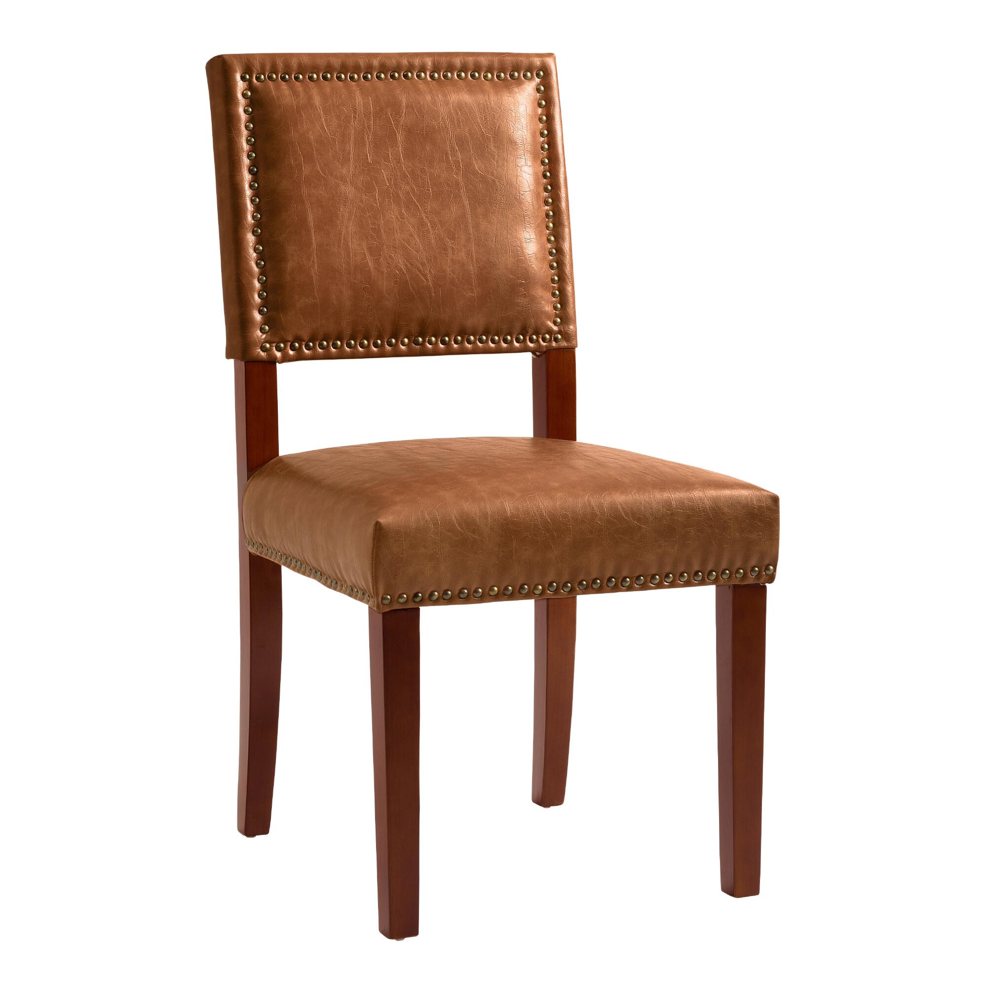 Caramel Jace Dining Chairs, Set of 2: Brown - Fabric by World Market