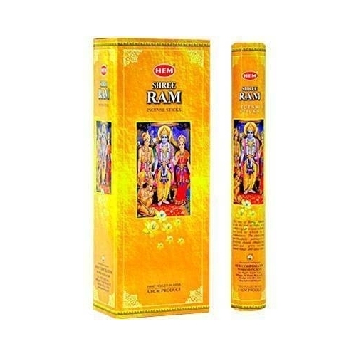 HEM Shree Ram Hexa Incense Stick, 6packs X 20 Sticks= 120 Sticks
