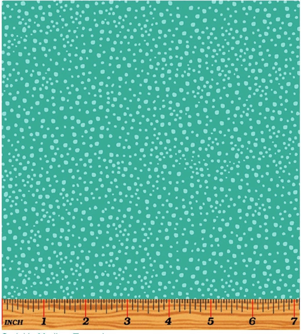 Green Turquoise Blender Fabric, Turquoise Sprinkles Tone On Fabric 100% Cotton For Sewing
