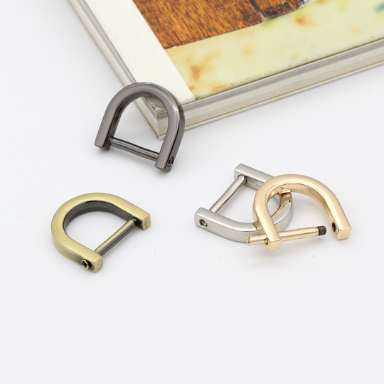 6Pcs Screw D Ring 5/8"(15mm Strap D Ring Buckle Purse Strap Rings Hardware