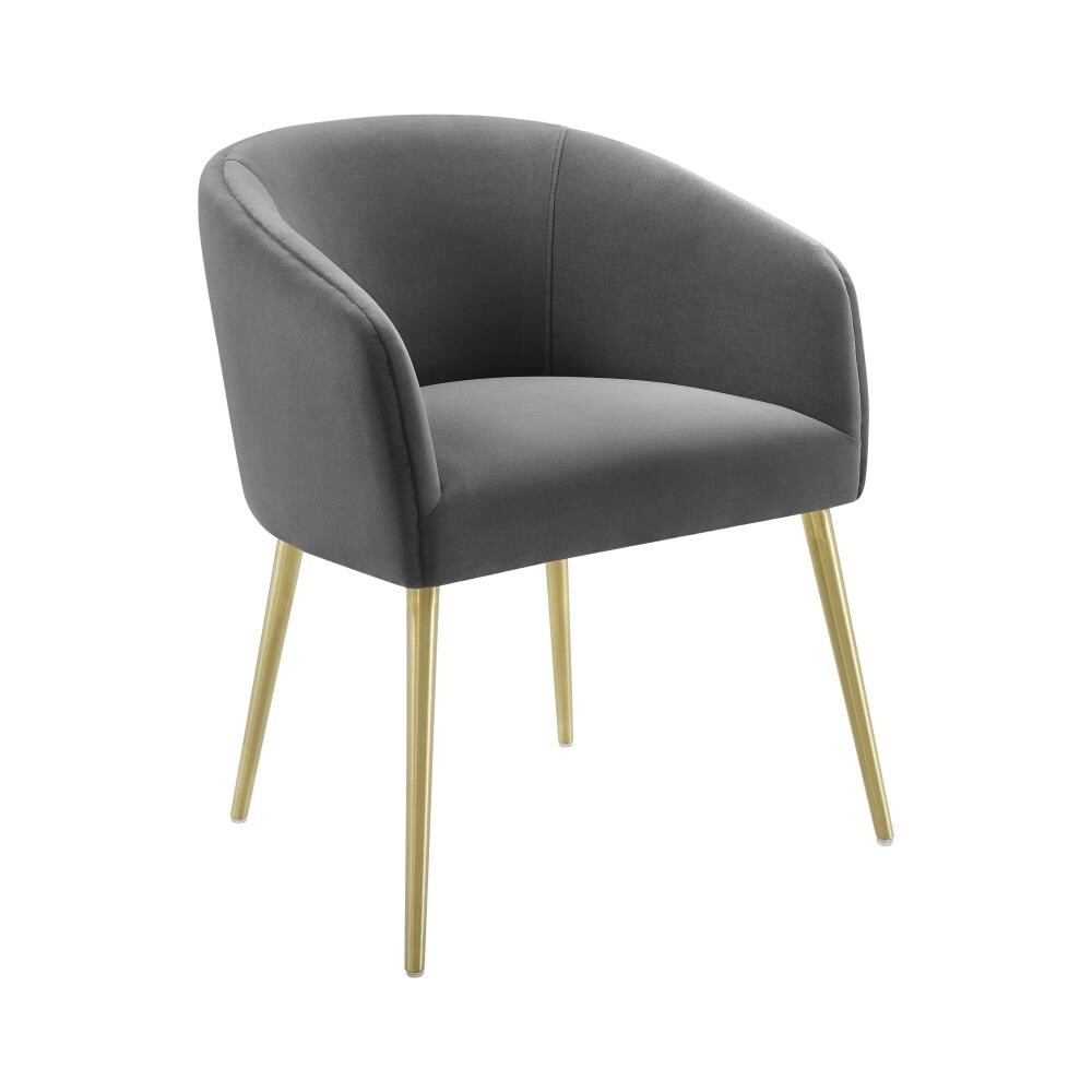 TOV Furniture Arya Polyester/Polyester Blend Upholstered Dining Arm Chair (Wood Frame) in Gray | TOV-D6423