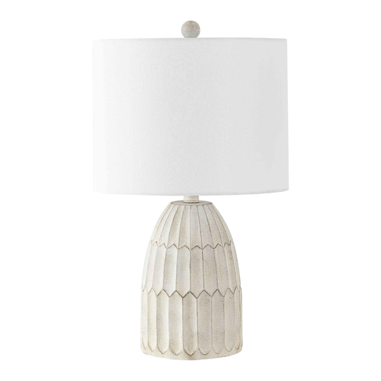 White Textured Dome Ronken Table Lamp by World Market