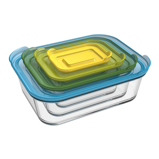 Joseph Joseph Nest Glass 8 Piece Food Storage Set: Gray by World Market