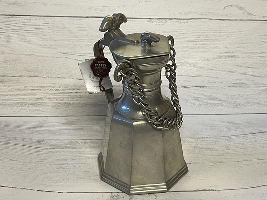 Ram Head Tankard...guggisburg Edelzinn Lugano...swiss...pewter...handmade...milk Vessel...c11135...antique