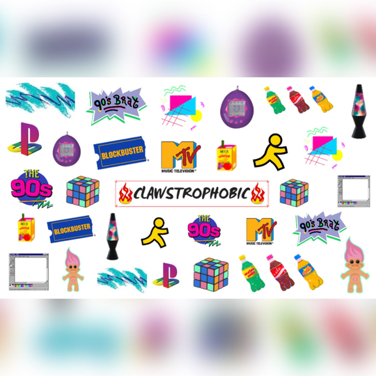 90S Nostalgia Decals ~ Waterslide Nail