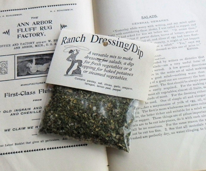 Ranch Dressing Dip Mix, Hand-Blended Dry Herb Cooking Snack Recipe