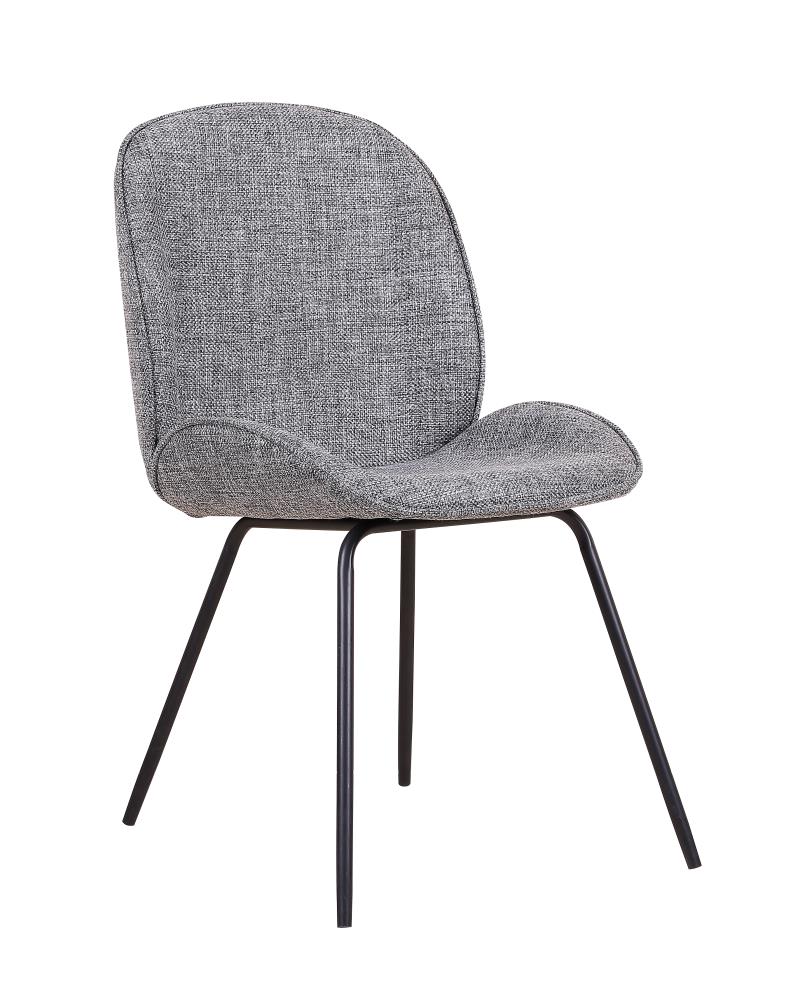 RST Brands Set of 2 Powell Contemporary/Modern Polyester/Polyester Blend Upholstered Dining Side Chair (Reclaimed Wood Frame) in Gray | SL-2DCHR-GRY-2