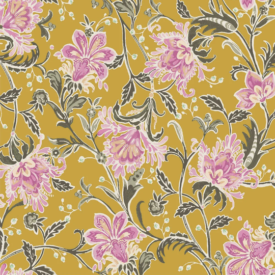 Mellow Yellow Rose Floral Print Onon Tri Blend Poly Cotton Rayon Fabric By The Yard - Style P-2583-Tri-Angel