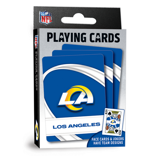 MasterPieces Family Games - NFL Los Angeles Rams Playing Cards - Officially Licensed Playing Card Deck for Adults, Kids, and Family