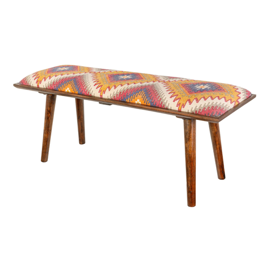 Multicolor Diamond Alsea Upholstered Bench - Fabric by World Market