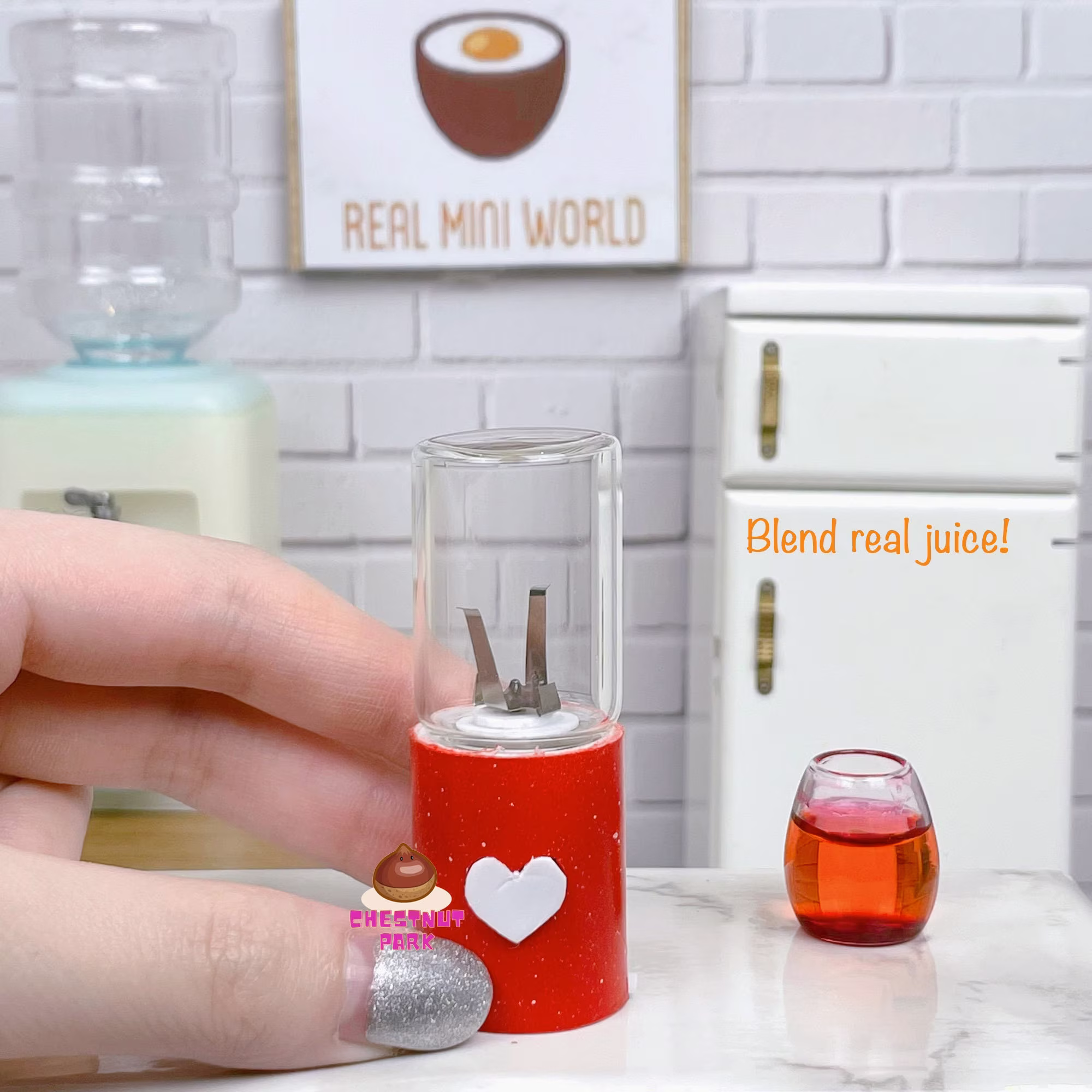 Miniature Real Working Blender Valentine Special Edition in Red Real Cooking At Tiny Kitchen