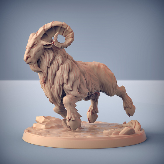 Ram Companion A | Premium 3D Printed Tabletop Miniatures 28mm To 100mm Dnd D&d Dungeons & Dragons 21574