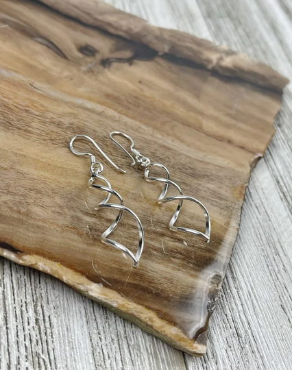 Sterling Silver Twisty Style Earrings