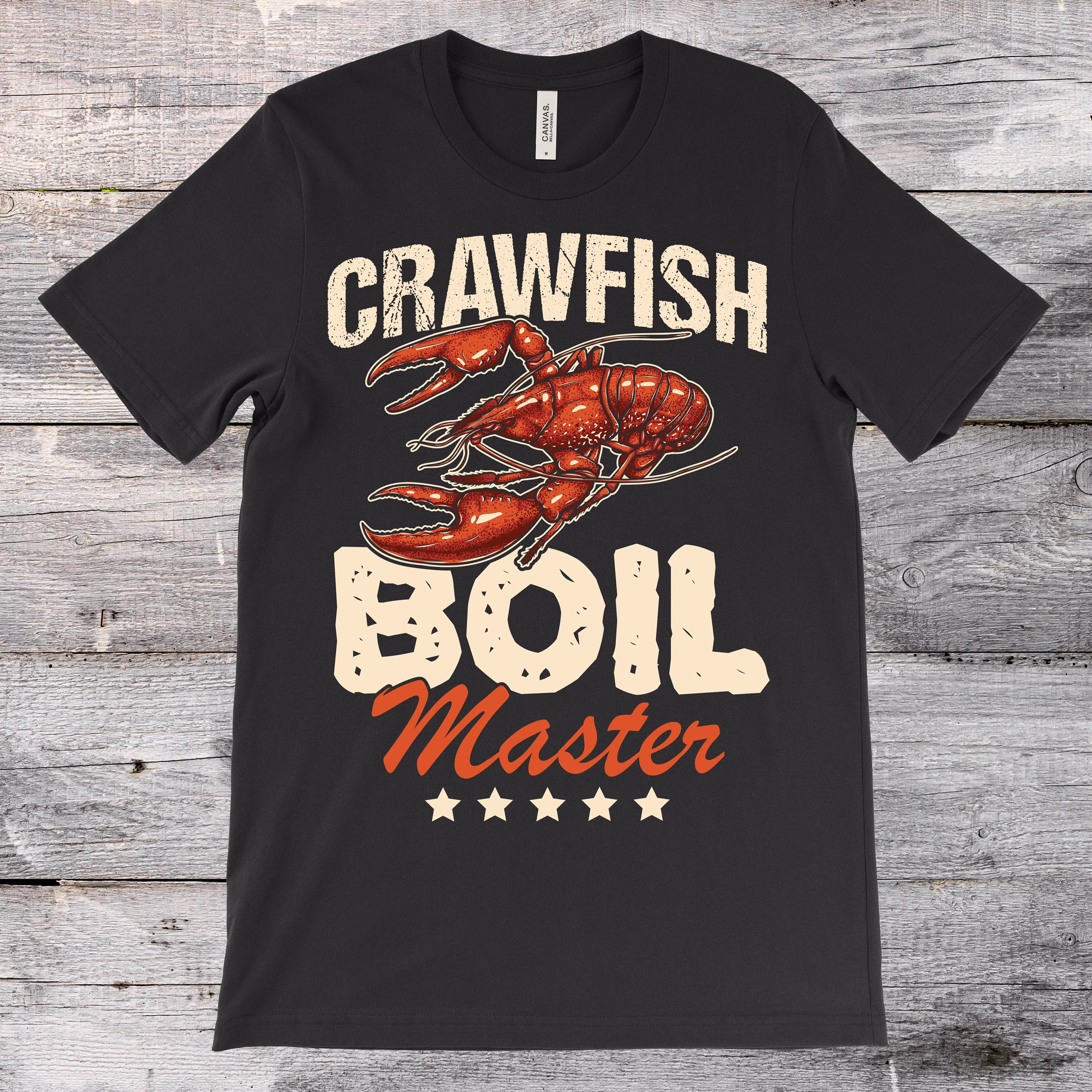Crawfish Boil Master Vintage T-Shirt, Funny Pun Gift, Cooking Seafood Pot Chef, Fishing Fisherman Present, Mothers Day Fathers Day
