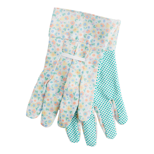 Ditsy Daisy Fabric Gardening Gloves: Multi - Polyester by World Market
