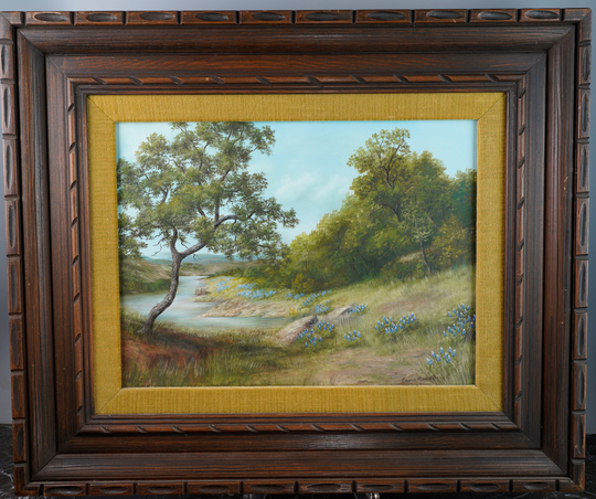 Laura Howell | 1930-2010 Texas Bluebonnet Oil On Canvas Painting