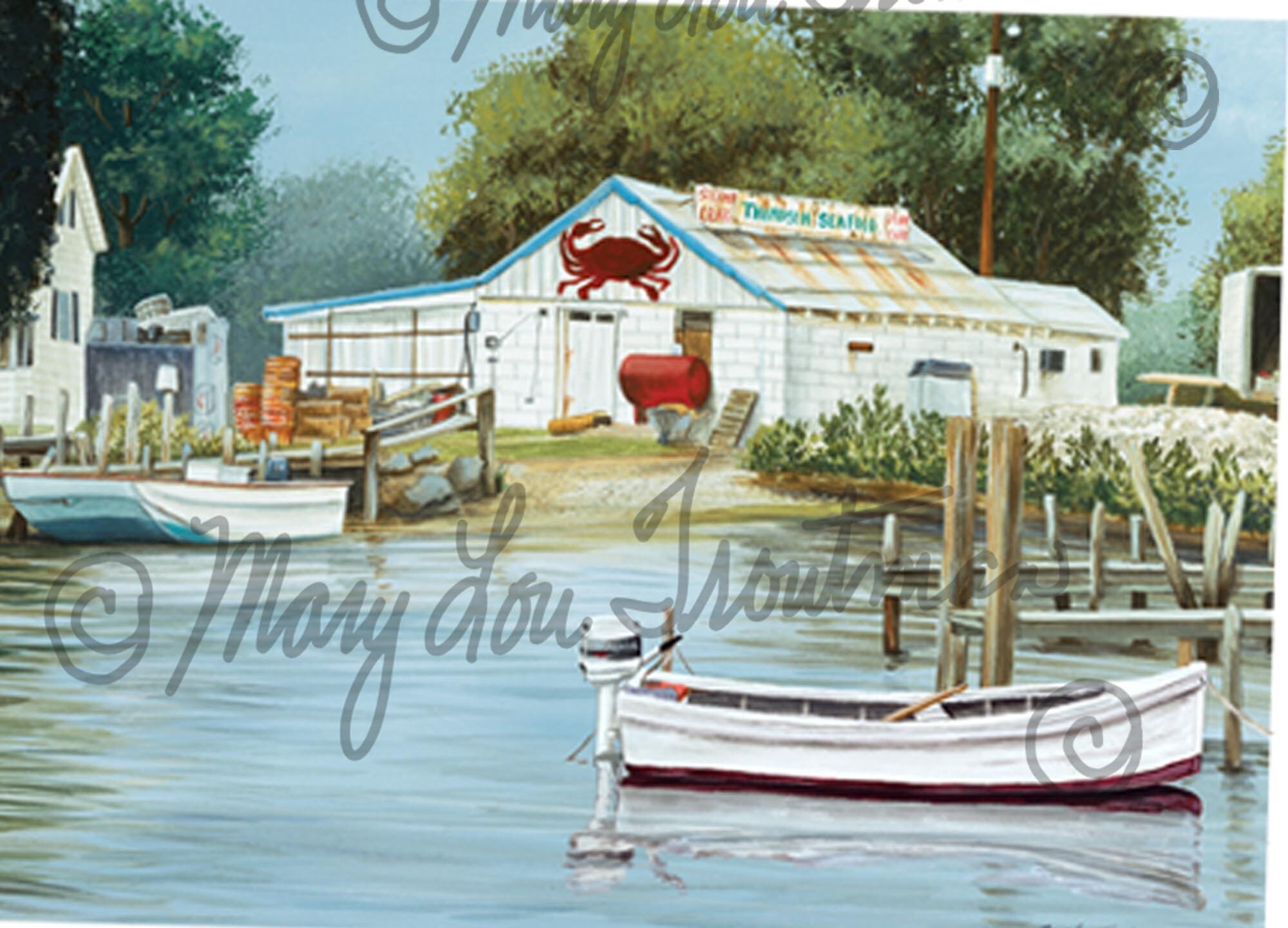 Thompson Seafood Matted Print