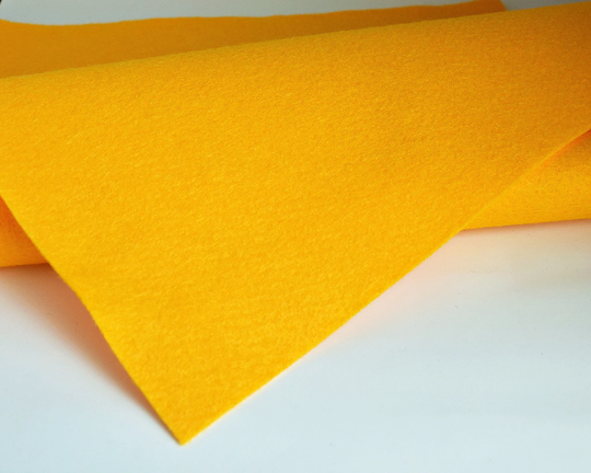 Gold Wool Felt, Merino Blend Felt Yardage, Fabric, Gold Gold Felt