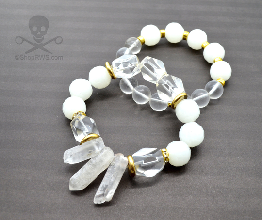 Quartz Crystals Bracelet Stack 2 Pack