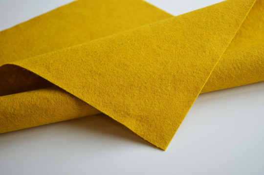 Old Gold Wool Felt, Merino Blend Felt Yardage, Fabric, Gold Yardage
