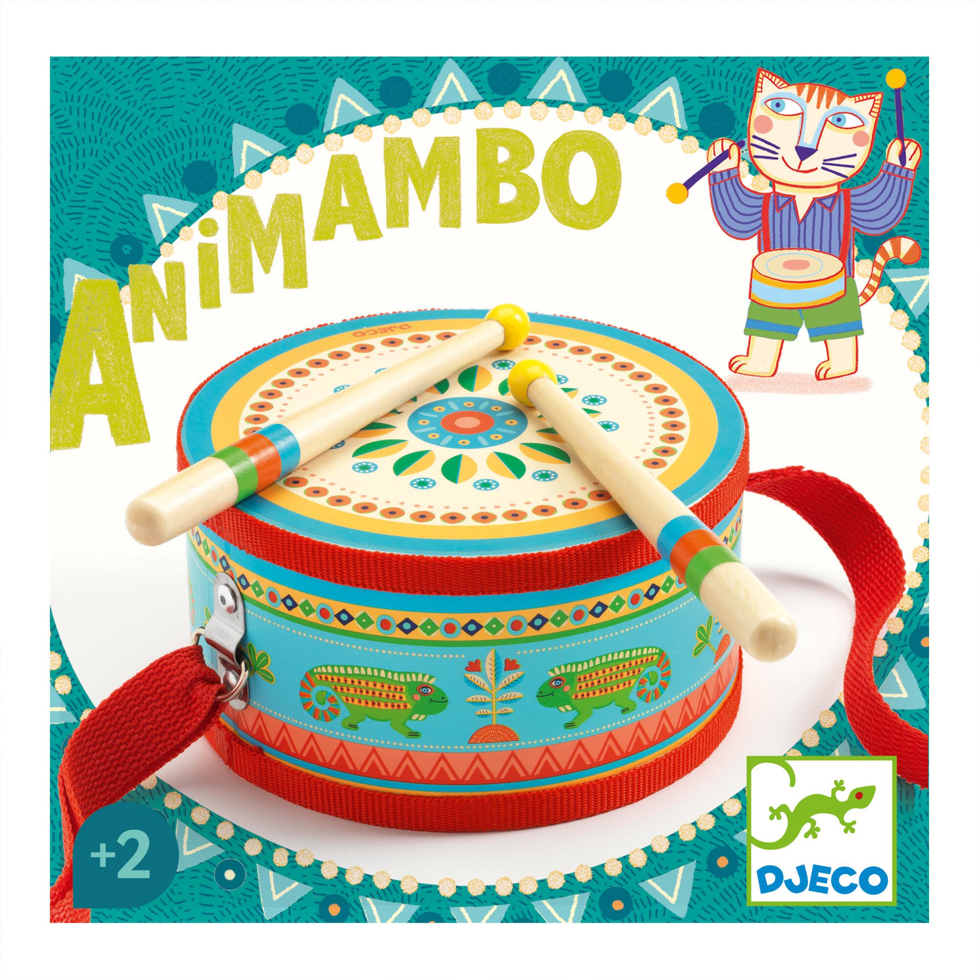 Djeco Animambo Hand Drum Musical Toy: Multi - Fabric by World Market