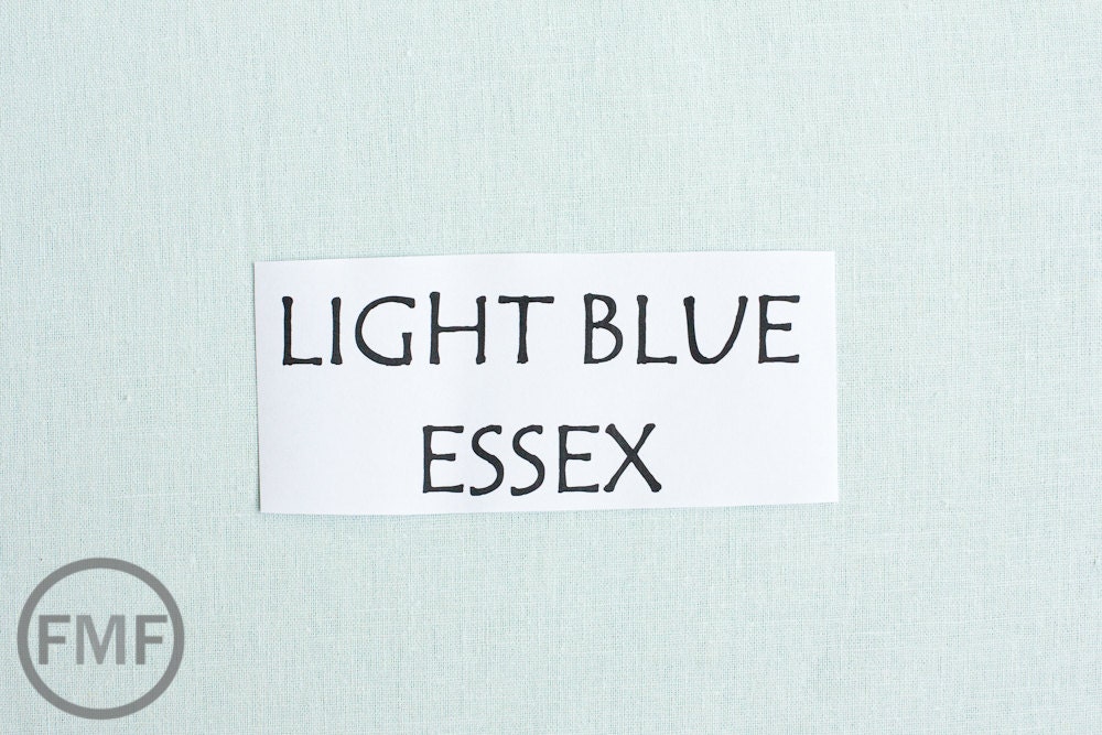 Light Blue Essex, Linen & Cotton Blend Fabric From Robert Kaufman, E014-1200