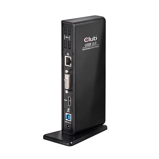 Club3D Universal USB 3.2 Gen 1 (USB-A) dual monitor docking station for laptops or PCs with Free USB-A port (CSV-3242HD)
