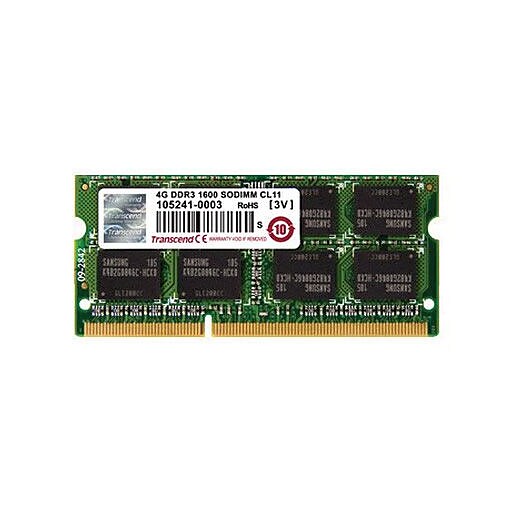 Transcend TS1GSK64W6H 8GB (1x8GB) DDR3 SDRAM So-DIMM 204-pin DDR3L-1600/PC3-12800 Notebook RAM Module