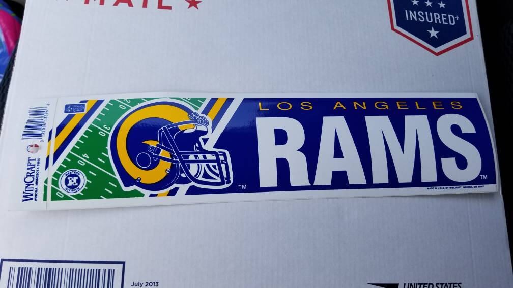 Los Angeles Rams Bumper Sticker Decal, 80S 90S La Rams, Last One
