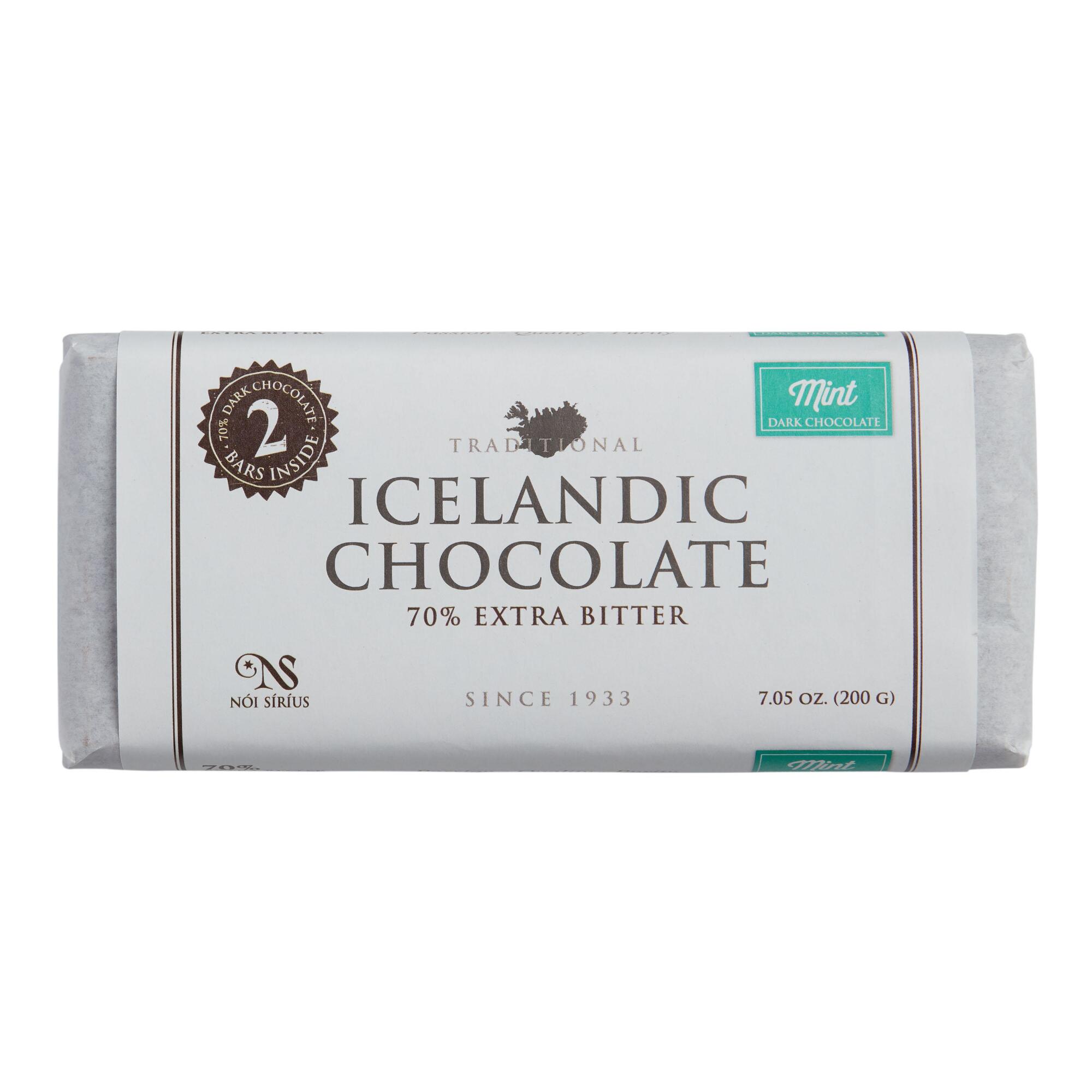 Noi Sirius Icelandic Mint 70% Dark Chocolate Bar 2 Piece by World Market