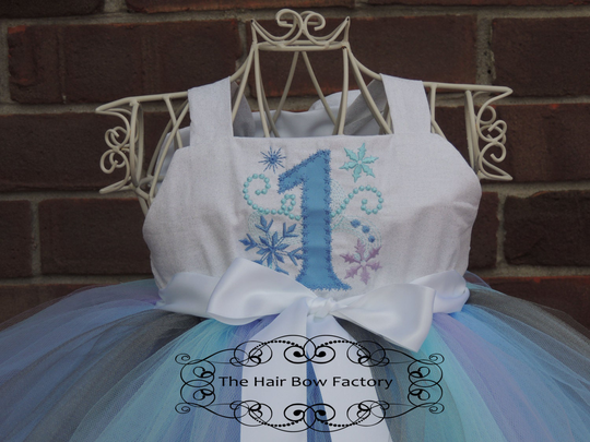 The Hair Bow Factory Snowflake Winter One Derland Onederland Wonderland 1 First Birthday Tutu Dress Size 6-12 Months To 24