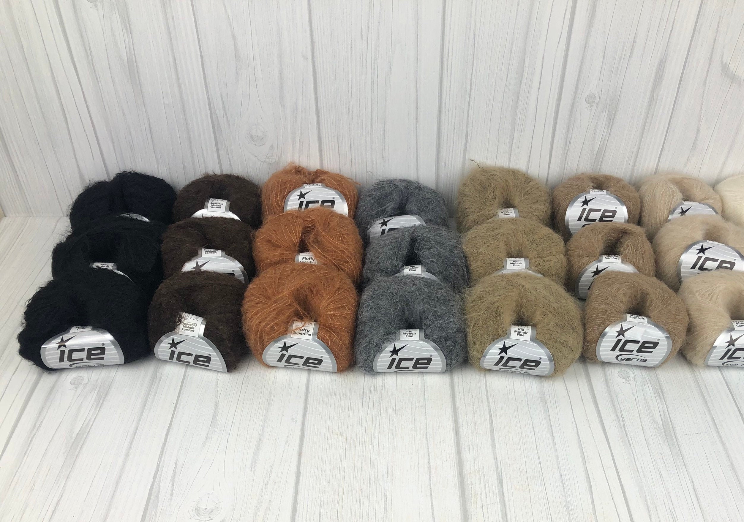 Kid Mohair | Blend Yarn, Weight 1 | Super Fine, 30Gr, 250M, Knitting Needles Us0-3/2, 3mm, Hook 1-3mm, Baby Alpaca Superfine