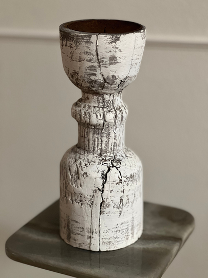 Vintage Wood Candle Holder
