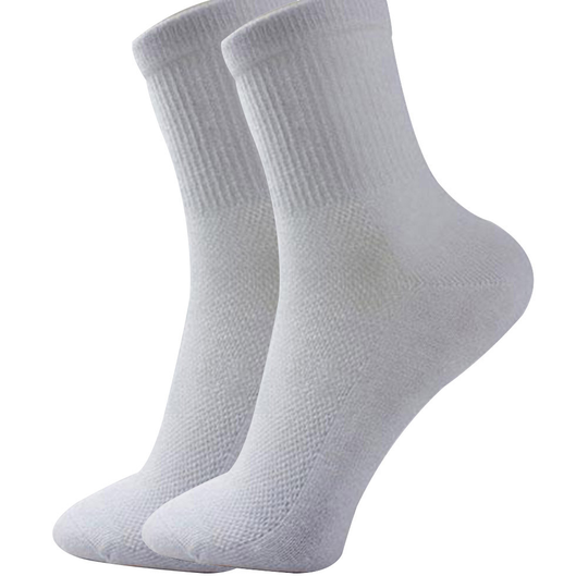 1 Pair Men's Summer Mesh Soft Cotton Blend Socks Athletic Sport Gym Casual Socks - white