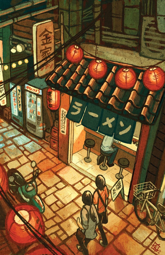 Ramen in The Alley 11x17 Art Print