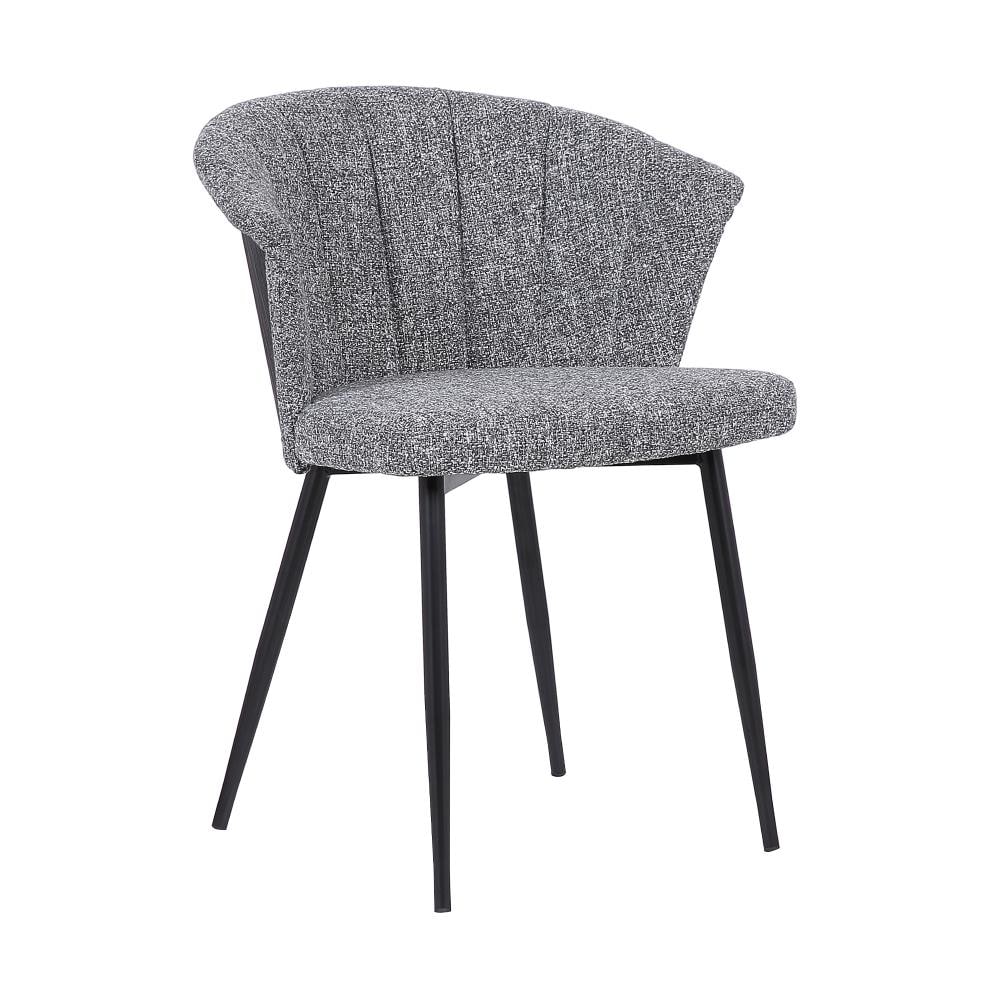 Armen Living Orchid Contemporary/Modern Polyester/Polyester Blend Upholstered Dining Arm Chair (Wood Frame) in Gray | LCORCHGRBL
